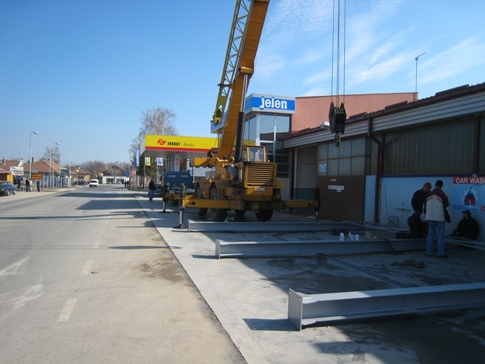 Installation by a crane